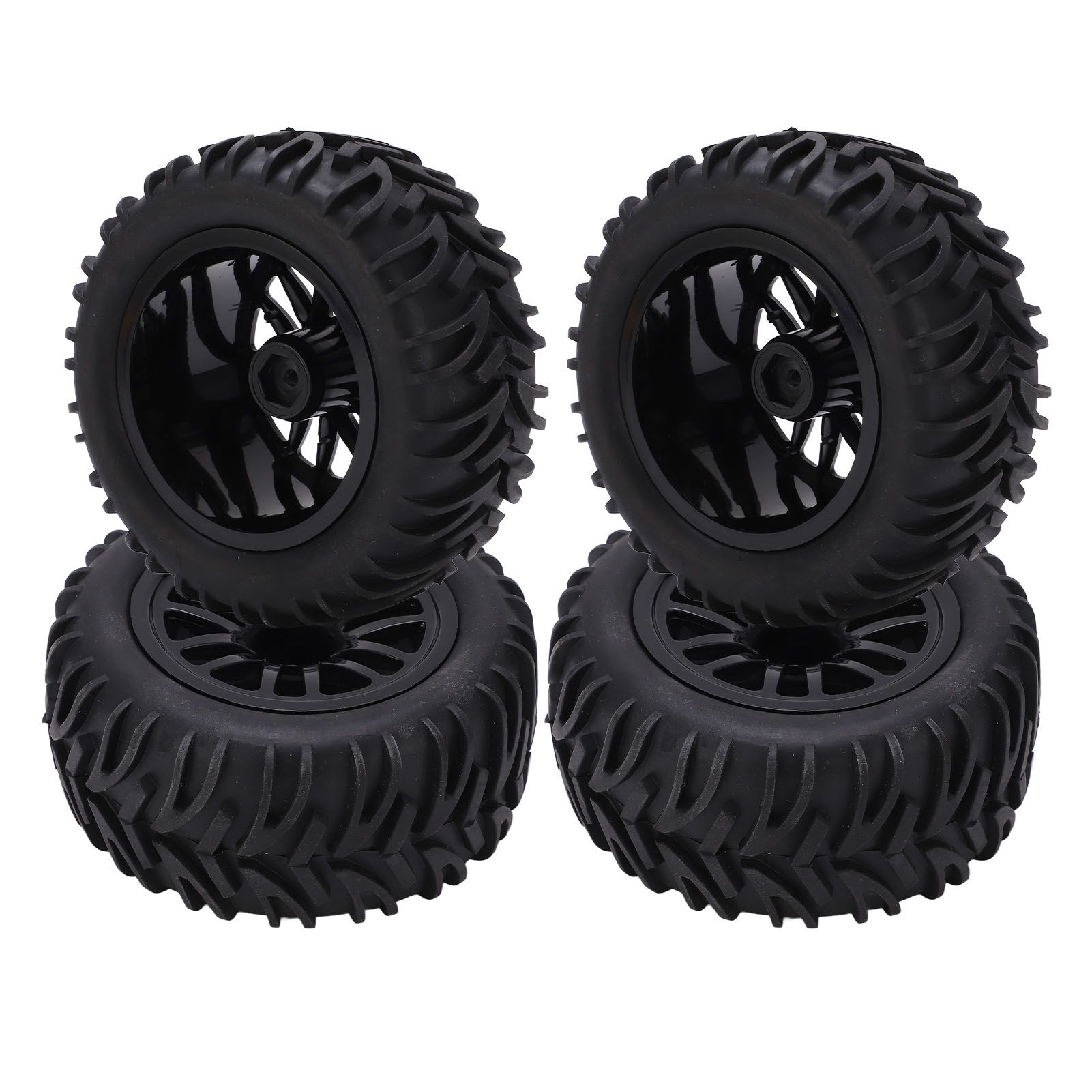 4Pcs RC Car Tires Wheel W/ Sponge Inserts Pattern For 1/8 1/10 CarV