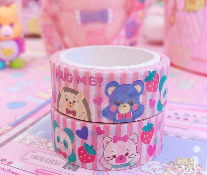 1pc Lovely Japan Model Flowers Heart Bear Stickers Diary Label Stickers Pack Decor Scrapbooking DIY Stickers Toys for Kids Gift
