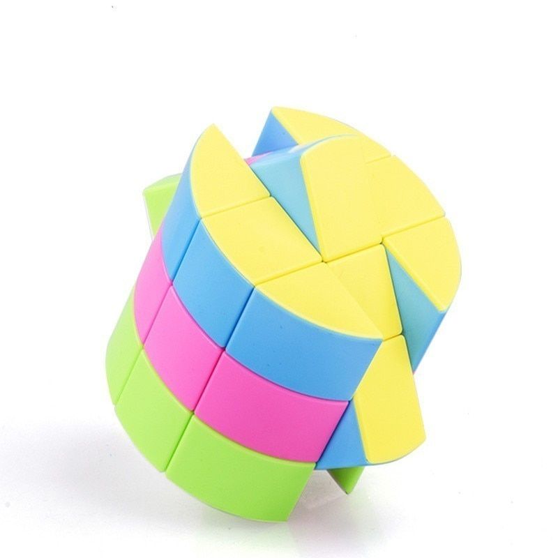 6.8cm Three Steps Magic Cubes Professional Gan Cube3x3x3 Cylindrical Speed Twist Puzzle Educational Toys For Children Gift Cube