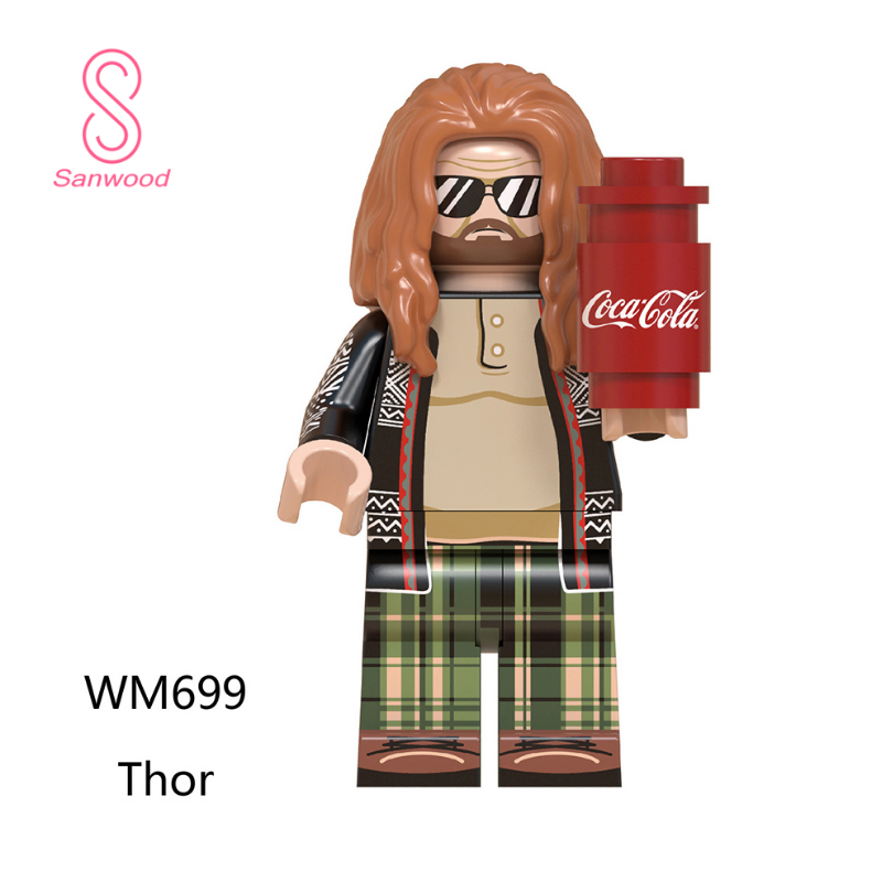 One Pcs Avengers End Game Fat Thor Thanos Spider Man Model Building Blocks Figures Toy