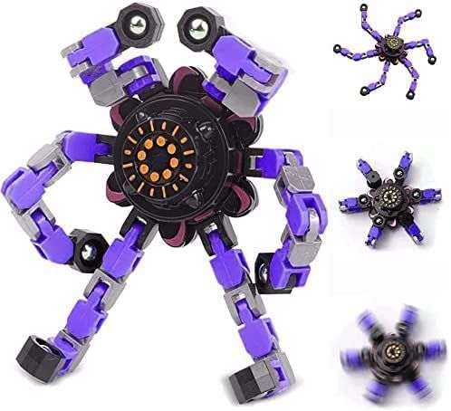 Fidget Spinners Toys, Fingertip Gyro, Spinning Top Toy, Transformable Creative Chain Mechanical Gyro Robot Toy, Sensory Fidget Toys, Stress Relief and Anti Anxiety Toys for Adult and Kids