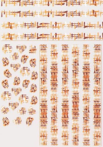 1 Sheet 3D Personality Water Decals Nail Art Stickers Colored Houndstooth shape on Nails of Dandelions Stickers  ManicureZ077