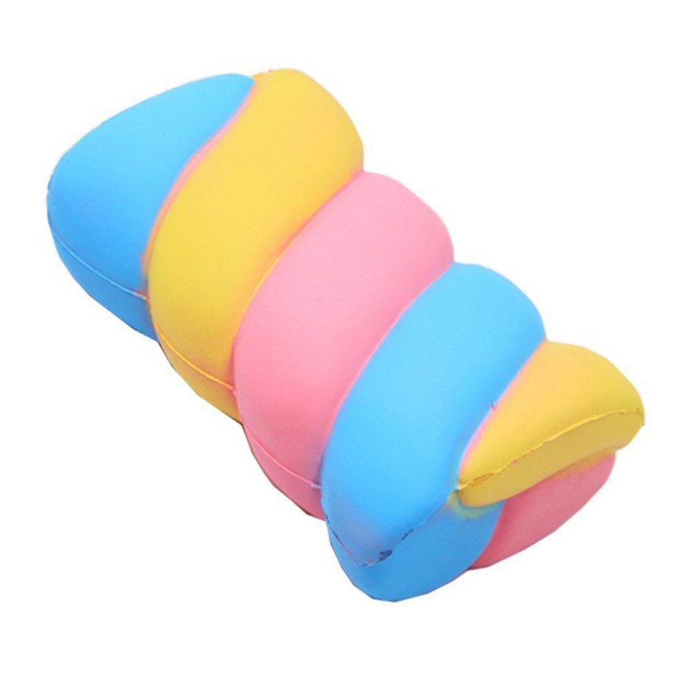 PU Cotton Candy Slow Rising Toys Scented Stress Reliever Toys for Children-3 yellow & blue