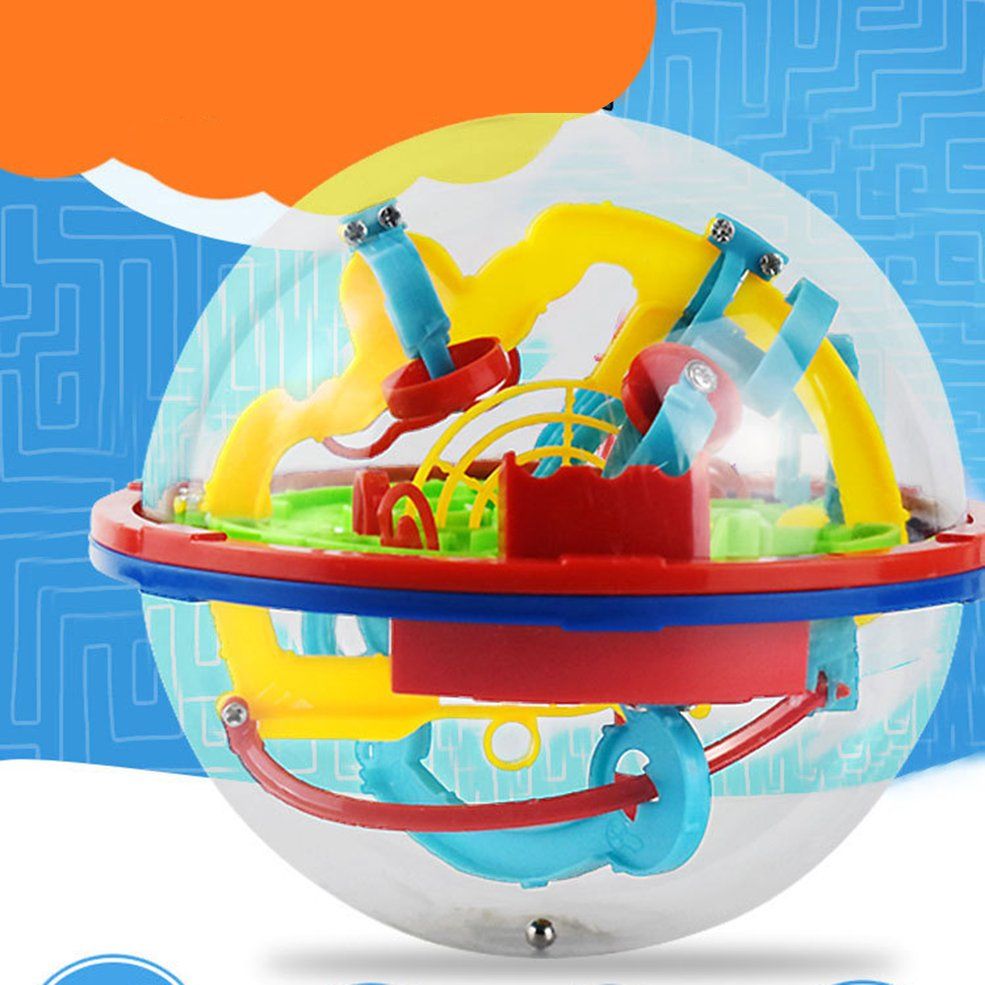 Exquisite 3D Puzzle Funny Maze Ball 299 Level Magical Intellect Marble Ball - Multicolor