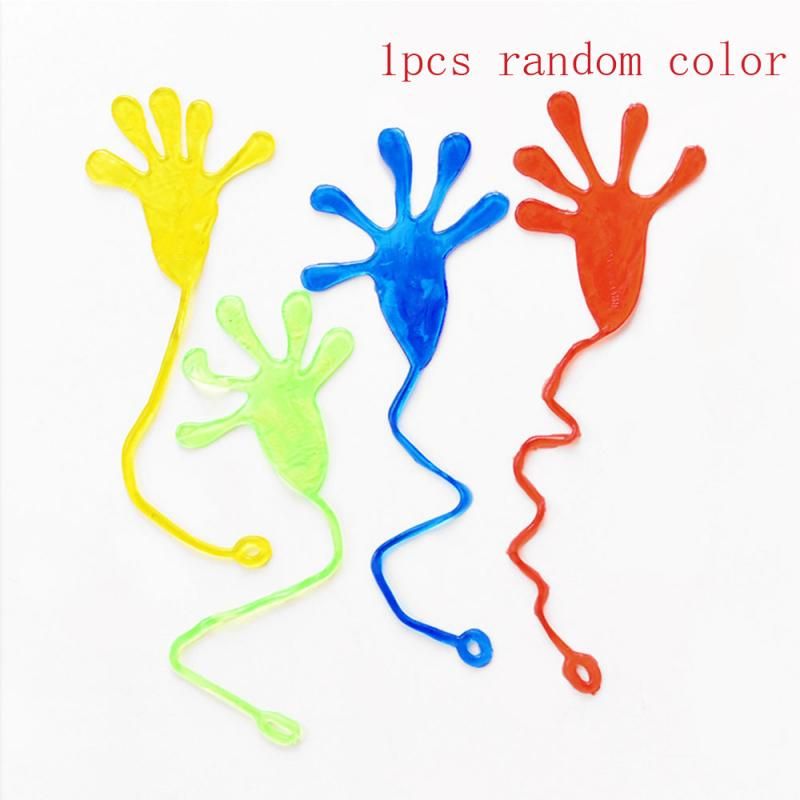10Pcs Kids Fun Sticky Hands Palm Elastic Sticky Squishy Slap Palm Toy Kid Party Favors Novelty Gift Jokes Prank Puzzle Funny Toy