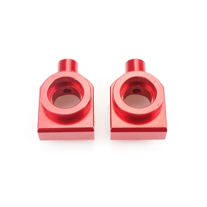 2Pcs Aluminum Alloy Rear Wheel Axle Carrier Rear Axle Seat for Wltoys 104001 1/10 RC Car Upgrade Parts, Red
