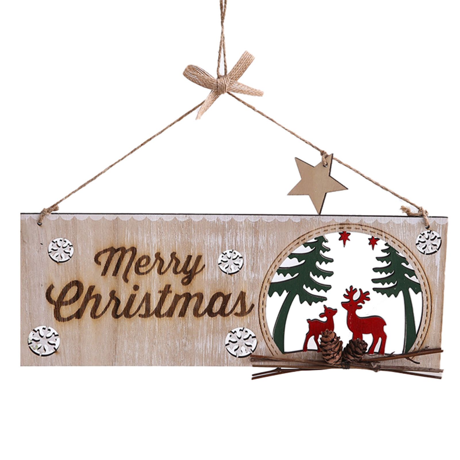 Door Pendant Fine Workmanship Merry Christ Hang Tag Decor