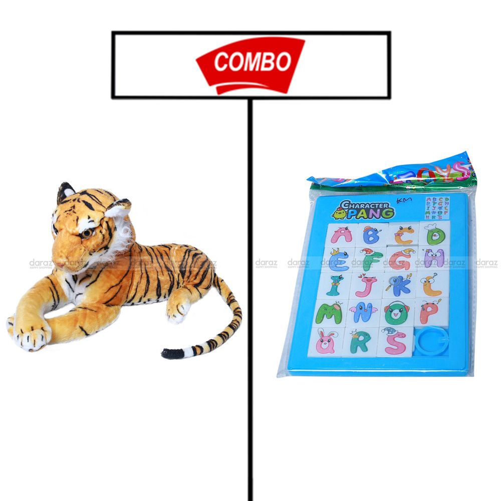 TIGER TEDDY WITH LETTER BOARD LEARNING COMBO PACK FOR YOUR KIDS