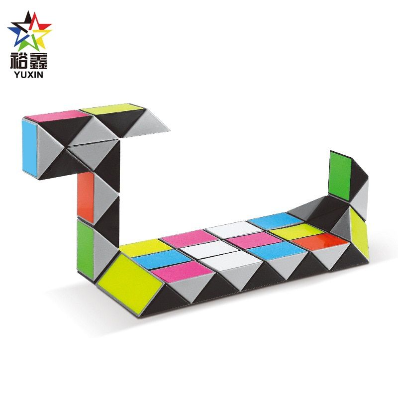 YUXIN 3D Colorful Modeling Magic Ruler 48 Segments Snake Twist Cube Puzzle Kid Educational Toy for Children