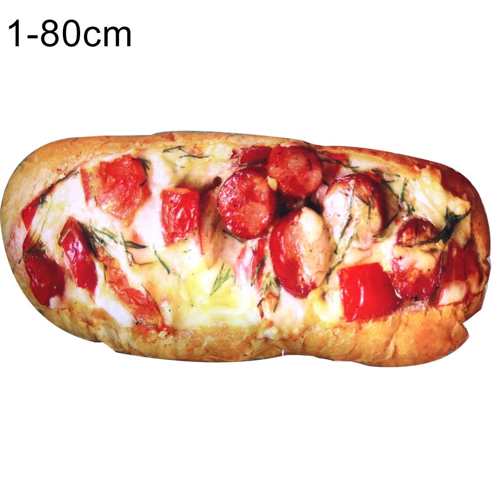 3D Simulate Ham Butter Sesame Bread Model Stuffed Doll Back Cushion Home Decor