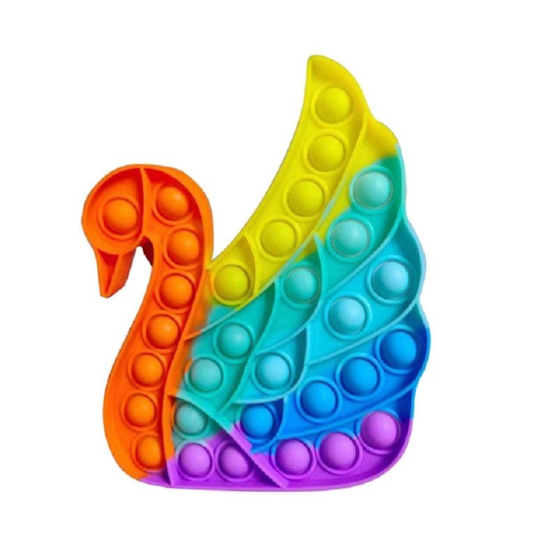 Rainbow Toys Pot IT Fidget Cartoon Bubble Sensory Toy Kids Stress Reliever Toys Adult Squeeze Sensory Popit Fidget Toy