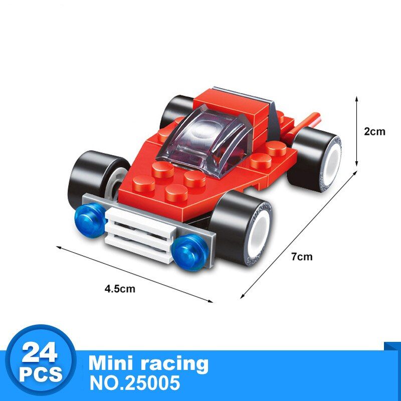 Mini City Car Building Blocks Series Educational Creative Transportation Figures Bricks Toys For Children