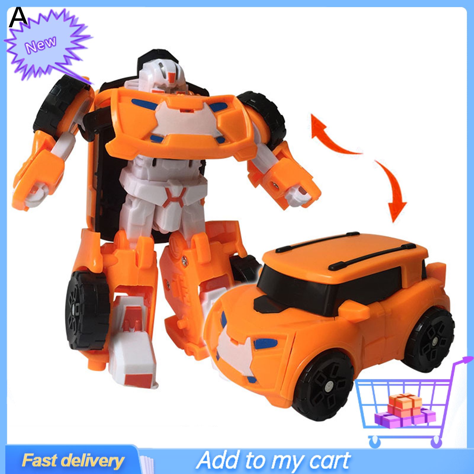 Deformation Robot Action Figure Kids Gift ABS Cartoon Appearance Deformation Cars  Toy for Boys