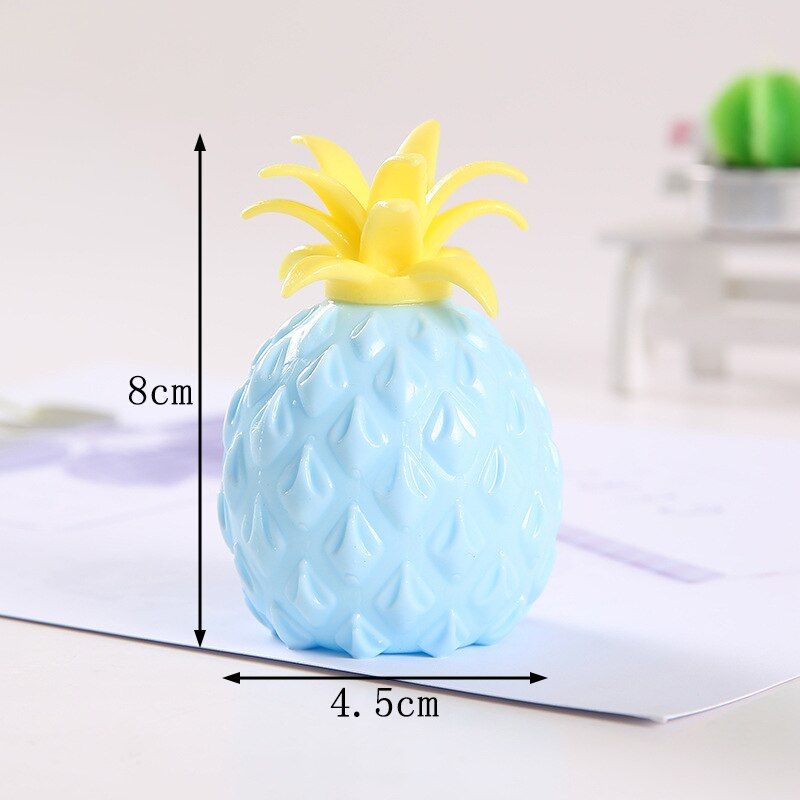 Soft Pineapple Squeezing Ball Anti Stress Elastic Fruit Ball Rubber Funny Squishy Toy 4 Colors Kids/Adult Release Anxiety Toys