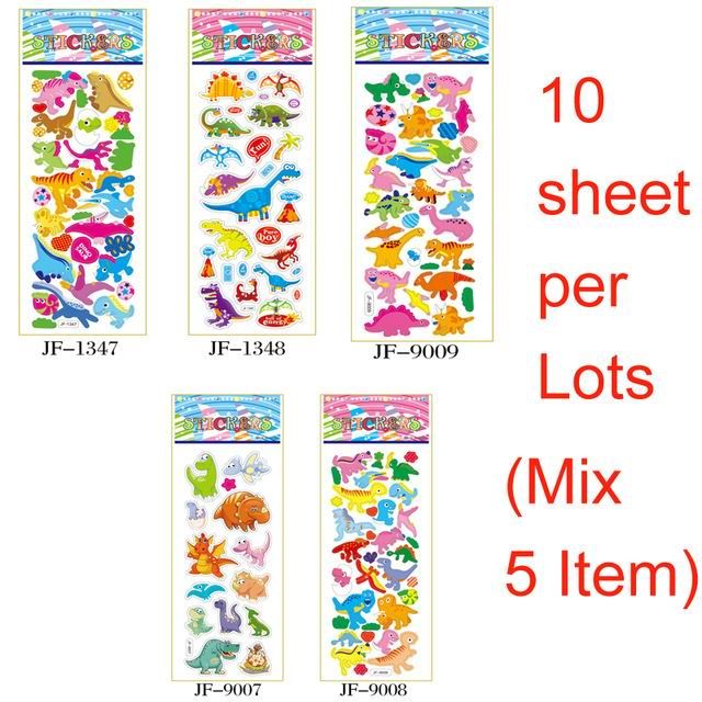 SAILEROAD 10 Sheet Stars Style Scrapbooking Bubble Puffy Stickers Star Reward Kid Children Toys kindergarten Award Sticker