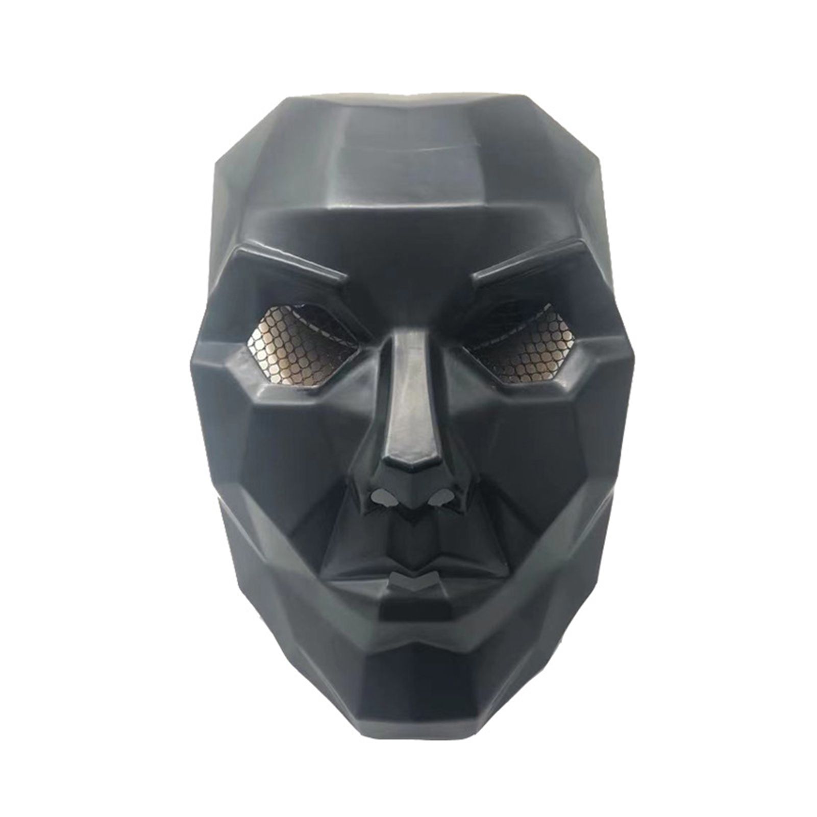 Squid Game Face Cover 3D Effect Role Playing Black Korean TV Series Boss Facial Cover for Entertaining