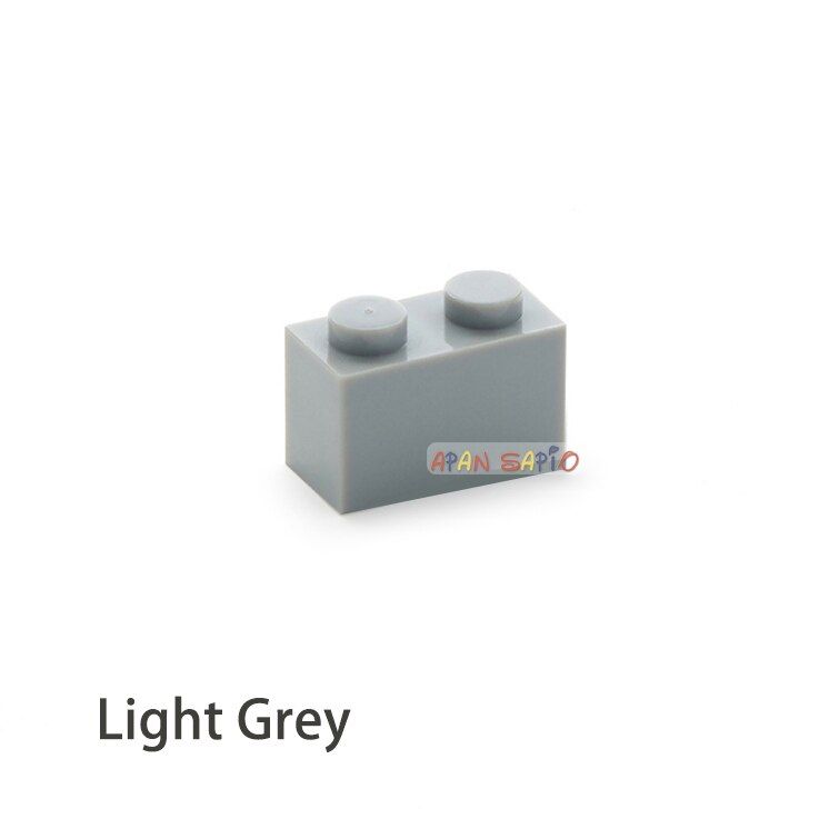 200PCS/lot DIY Building Blocks Thick 1x2Dots Educational Creative Figures Bricks fit lego bricks size Toys for Children