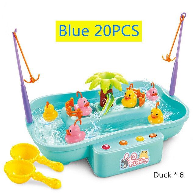 Fishing Toy Children's Educational Water Electric Rotating Magnet Summer Playing Water Interactive Game Toy Set Outdoor Toy