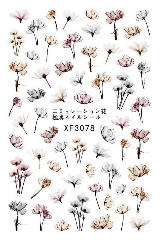 Popular Daisy Nail Sticker for Design Decoration Sunflower Nail Art Decals Adhesive Himawari Sticker for Nail Manicure Design