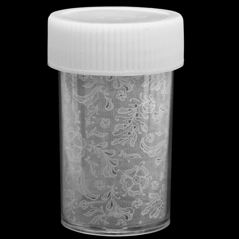 100*4cm White Lace Flower Nail Tranfer Foil High Quality Nail Foil Stickers Art Decals Wraps Sticker Manicure Tools