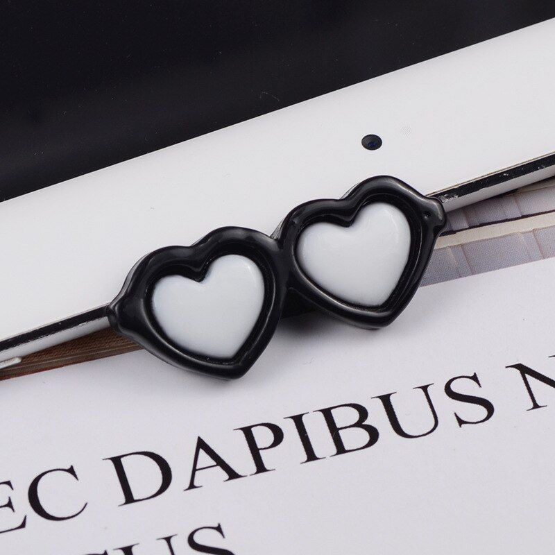 Heart-shaped Glasses Model Slime Supplies Polymer Clay Charms DIY Resin Material Accessories Slime Filler Toys of Kids