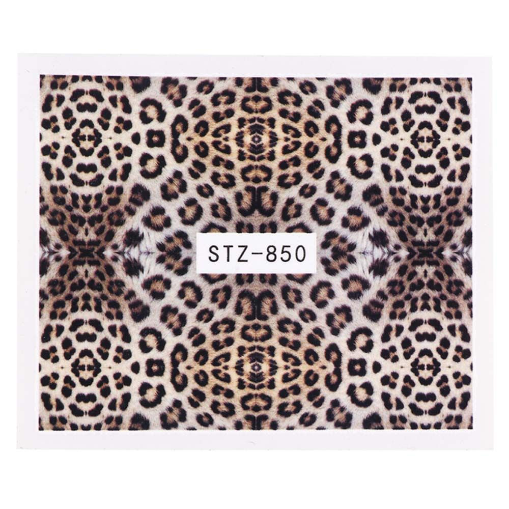 1pcs Stickers on Nails Leopard Print Tattoo Water Decals Sliders Summer Jungle Flowers Wraps Tips Nails Accessories LYSTZ839-855