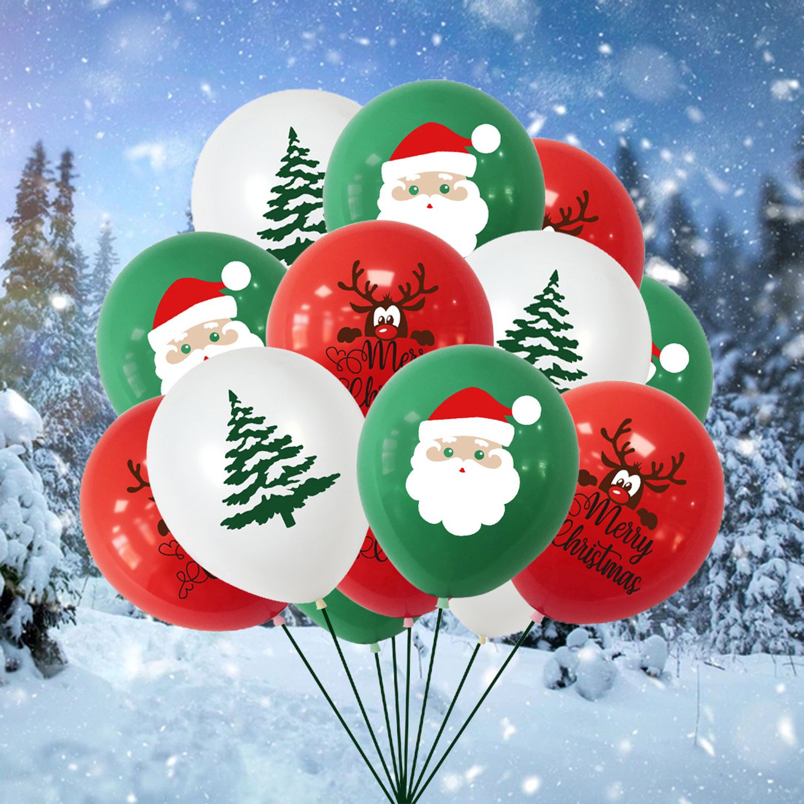Balloons Merry Christmas Print Wall Hanging Balloons