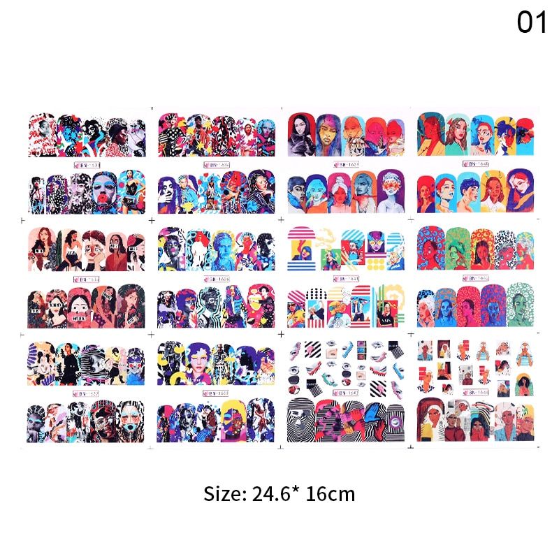 12pcs Summer fruit Water Decals fruit/kiwi/banana/lemon/ Strawberry Designs Nail Stickers Wraps Slider Decoration