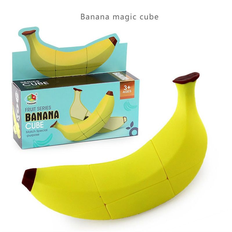 Magic cube puzzle fruit Banana apple lemon 2x2x3 magico toys special cute shape toys cube educational game colorful gift cubo