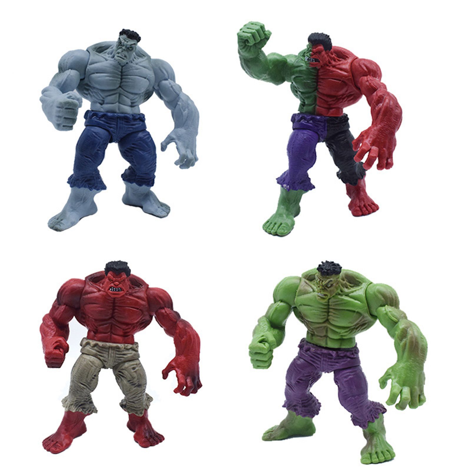 4Pcs Hulk Figurine Realistic Collectible Long-lasting Marvel Avengers Hulk Action Figure Christmas Gift