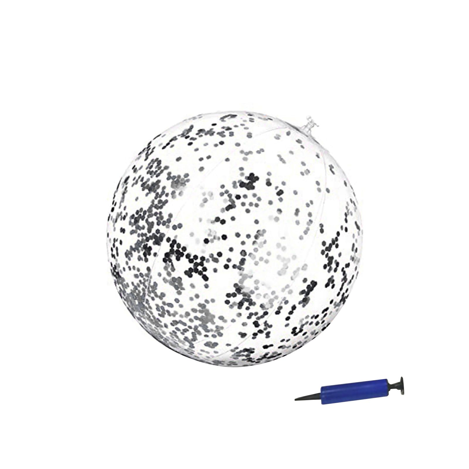 16/24 Inch Elastic Inflatable Ball Waterproof PVC Enjoyable Interactive Toy Shiny Confetii Ball for Summer