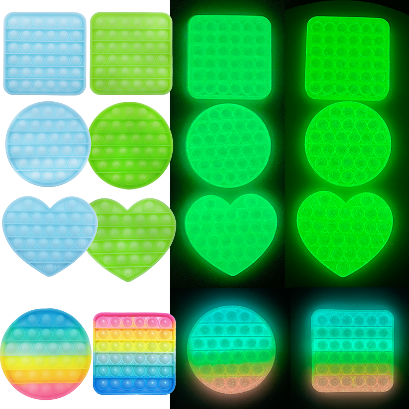 Glow Fluorescence Bubblefidget Toys Fidget Toys  Antistress Soft  Gift Anti Stress Squeezesensory Toys Simple Dimple
