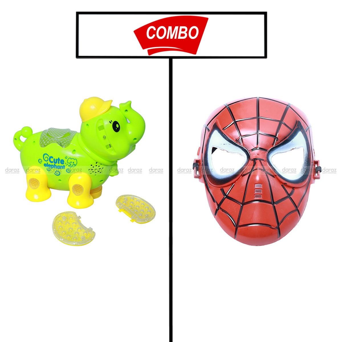 CUTE ELEPHANT & SPIDER MAN COSTUME false face COMBO