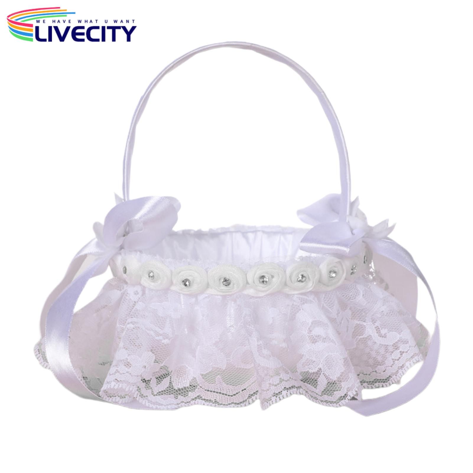 Handheld Basket Large Capacity Comfortable Touch Petals Basket
