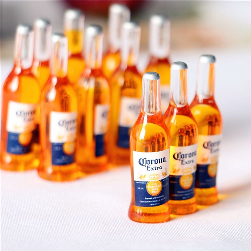 10Pcs 1/12 Dollhouse Miniature Resin Bottle Simulation  Bottle Model
