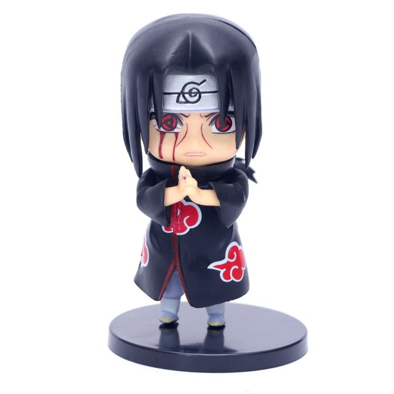 Naruto Shippuden Anime Action Figure Model Q Version 9-10CM Uzumaki Naruto Mini Statue Uchiha Itachi  Toys Figma Doll