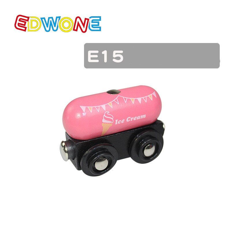 EDWONE Wood House Paint Crane Magnetic Train Beech Wooden Railway Train Track Accessories fit for Wooden Biro Tracks