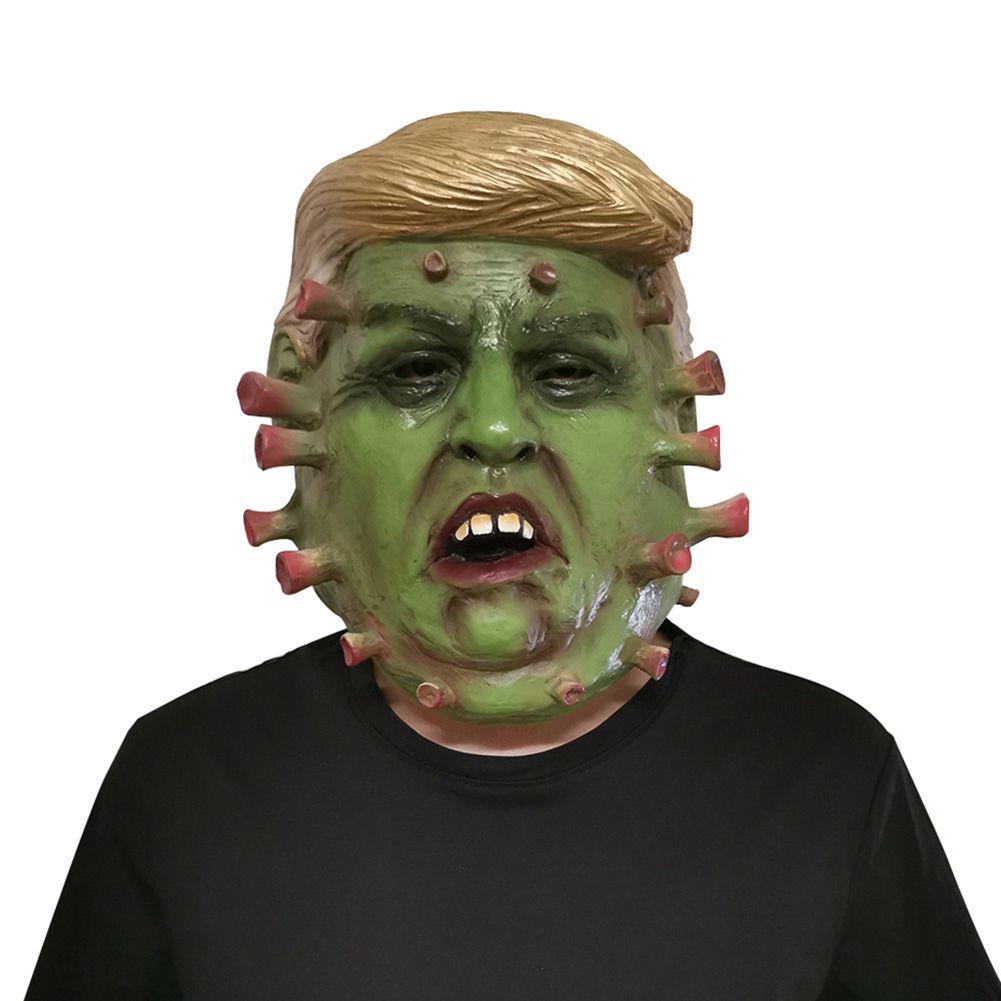 Creepy Latex Donald Trump Barbed Full Face Cover Halloween Cosplay Party Prop