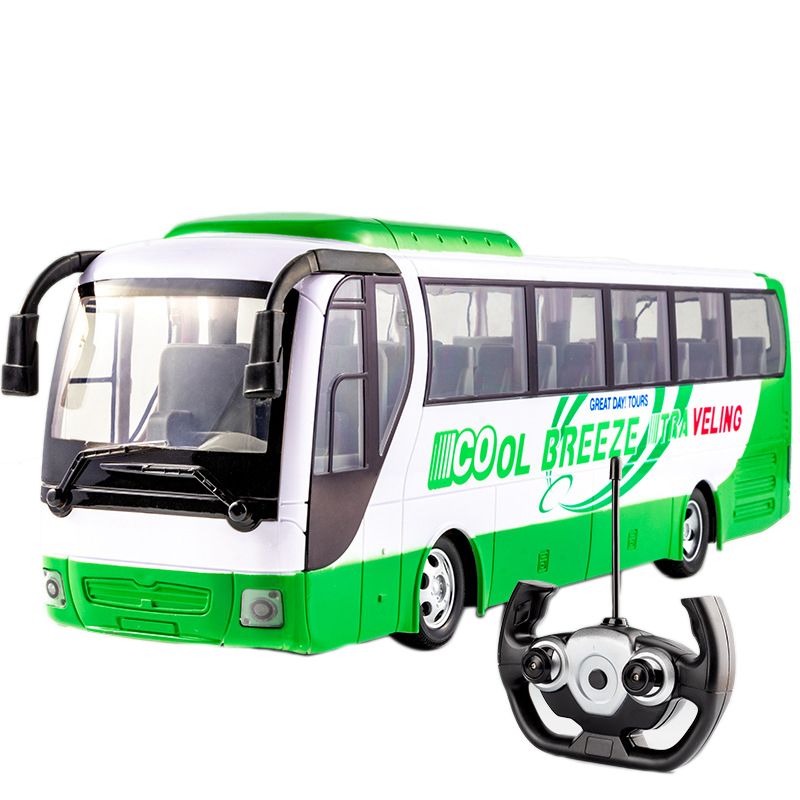Simulation Remote Control Bus Realistic RC City Bus Car Toys for Kids(Green)