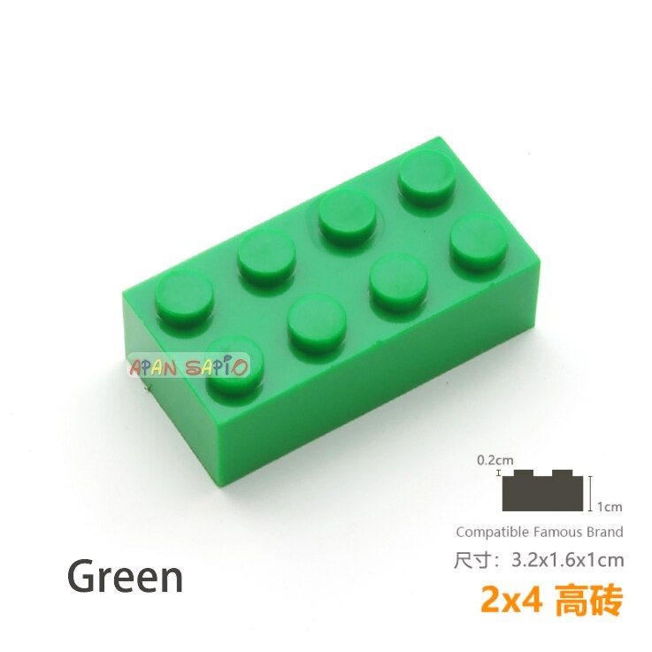 10pcs/lot DIY Blocks Building Bricks Thick 2X4 Educational Assemblage Construction Toys for Children Size Compatible With lego