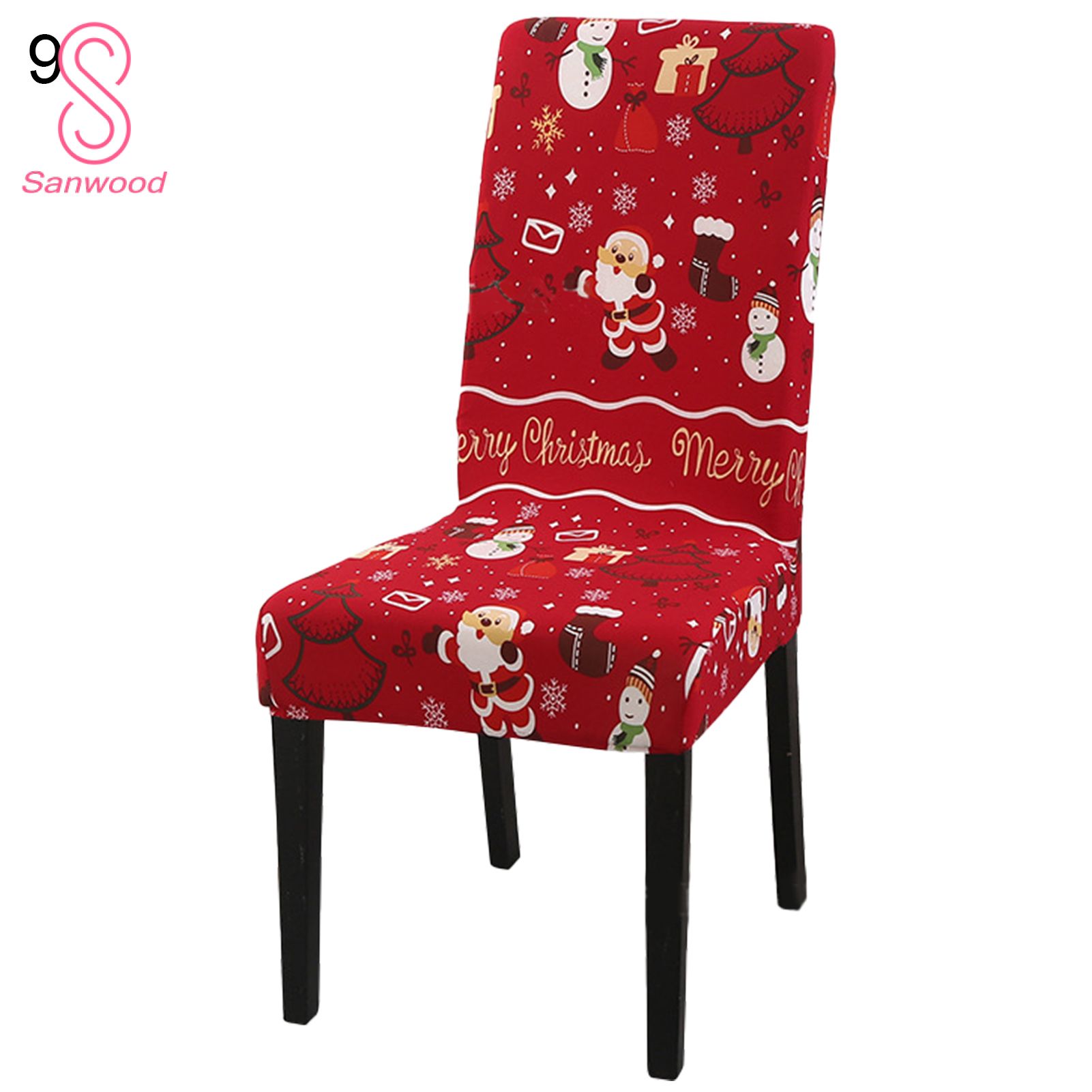 Furniture Chair Cover Cozy Christmas Element Pattern Chair Slipcover