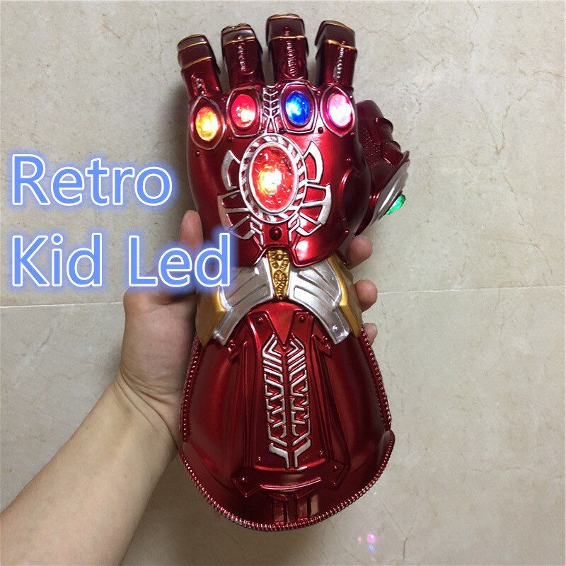 American Super Heroes Weapen 1:1 War Gauntlet Action Figure LED Light Cosplay Gloves Prop  Kid Gift