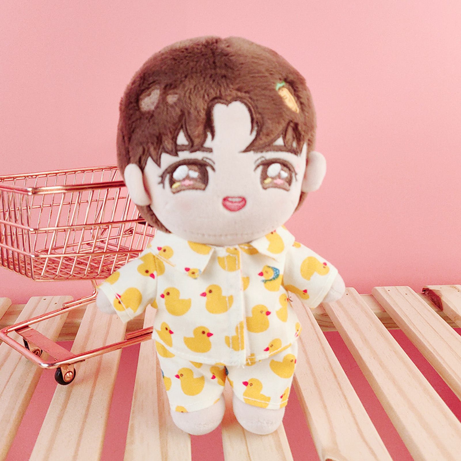 Plush Doll Pajamas Fade-less Fine Workmanship Accessory Watermelon Yellow Duck Doll Accessories Cartoon Plush Toys Pajamas for Pretend Game
