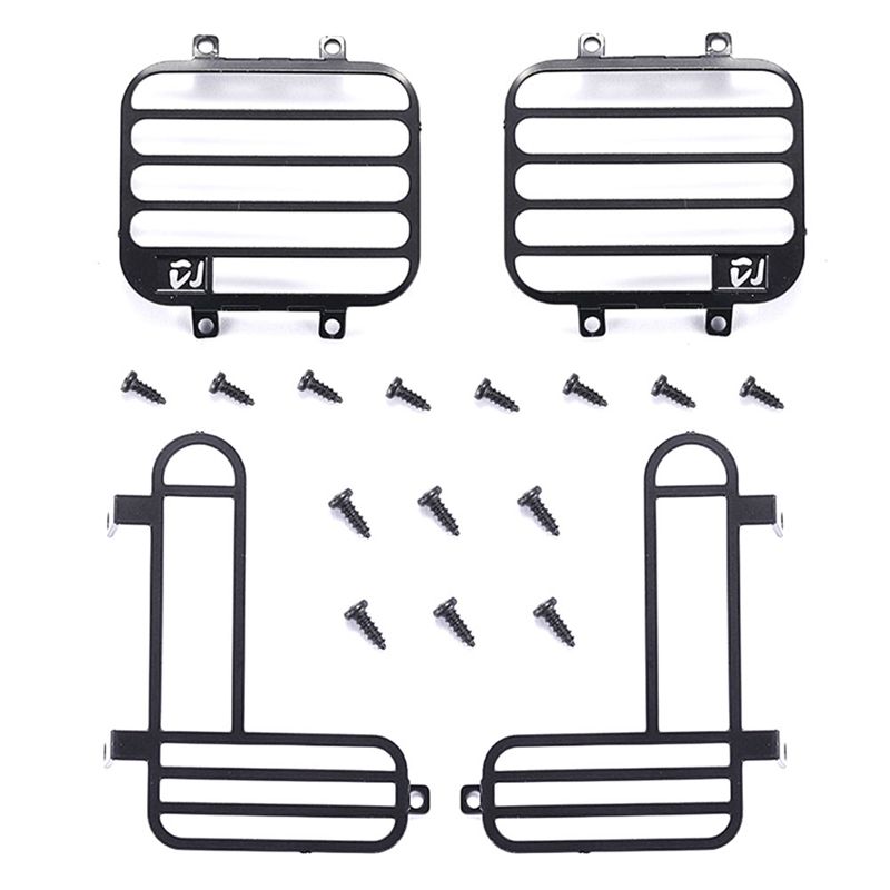2 Set for MN D90 D99S MN99S 1/12 RC Car Parts Light Lamp Guards Headlight Cover Guard Grille Accessories Front & Rear
