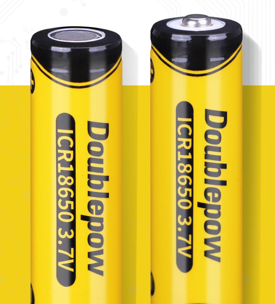 [[[[Doublepow]]Cylindrical charging battery[[3.7V]]18650]]1200mah]]18650]]flashlight battery]]2pcs]]]]MT