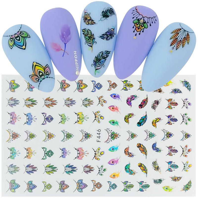 Ultra Thin Nail Decal and Sticker Flower Purple Lavender Simple Summer DIY Slider for Manicure Nail Art Adhesive Manicure Decor