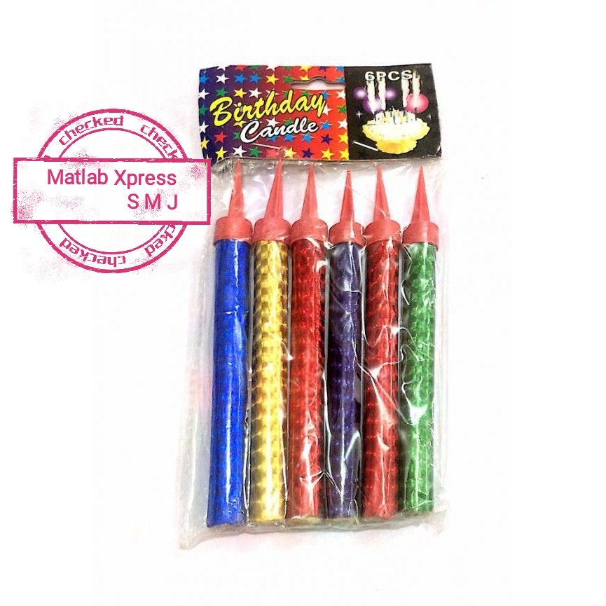 Candle happy birthday (size 20cm) 6 piec
