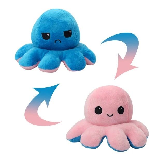 Reversible Flip octopus Plush Stuffed Soft Toy for Children