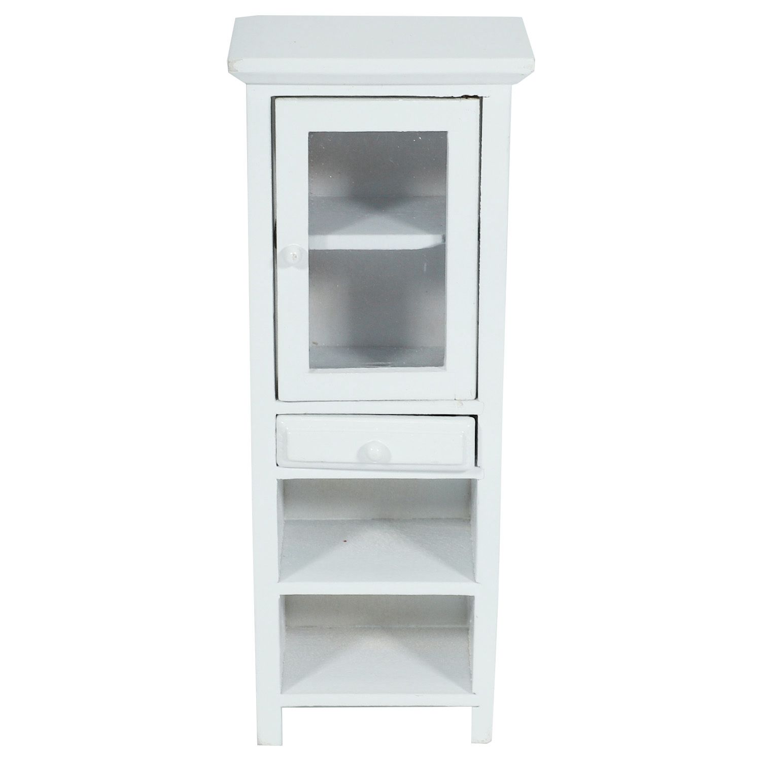 1/12 Dollhouse Miniature Furniture Kitchen Dining Cabinet Display Shelf White