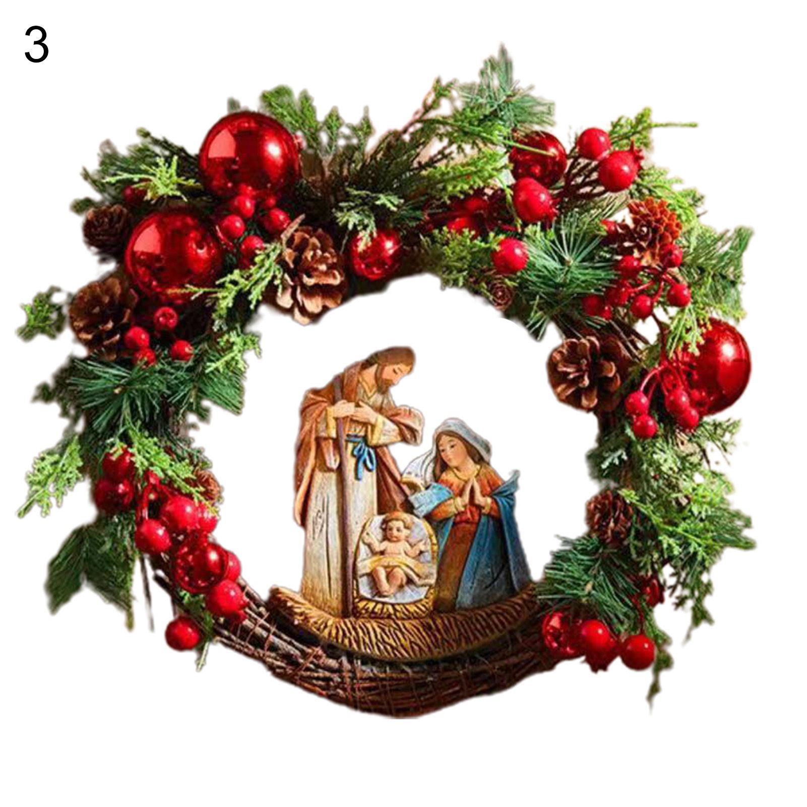 Christmas Garland Hand-made Beautiful Tactile-friendly Artificial Wreath
